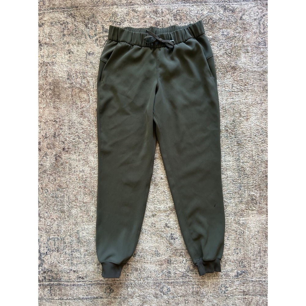 Lululemon Jogger Pants Women 6 Green Good On the Fly Tapered Leg Drawstring
